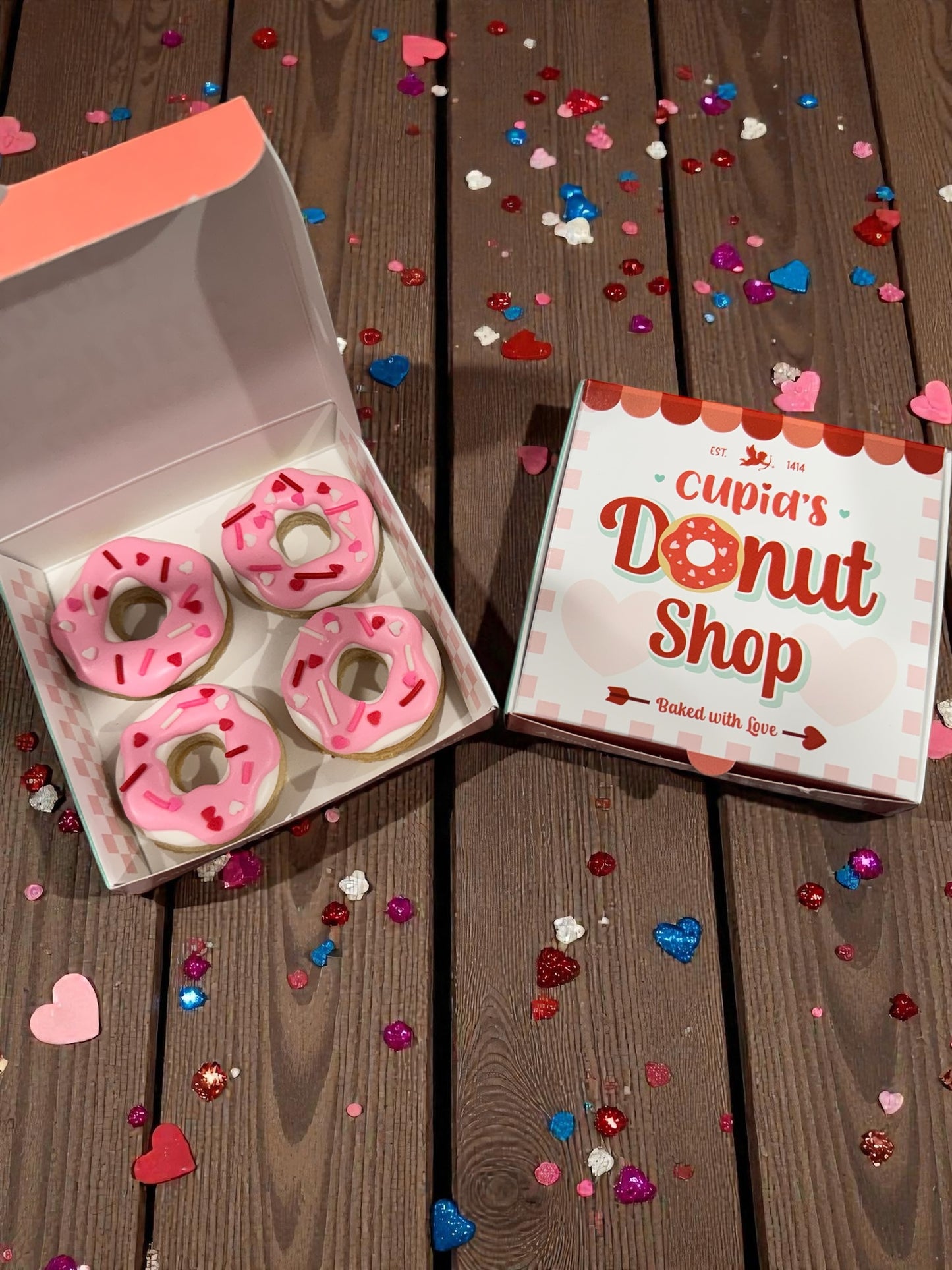 Cupids Doughnut Shop Cookie Box