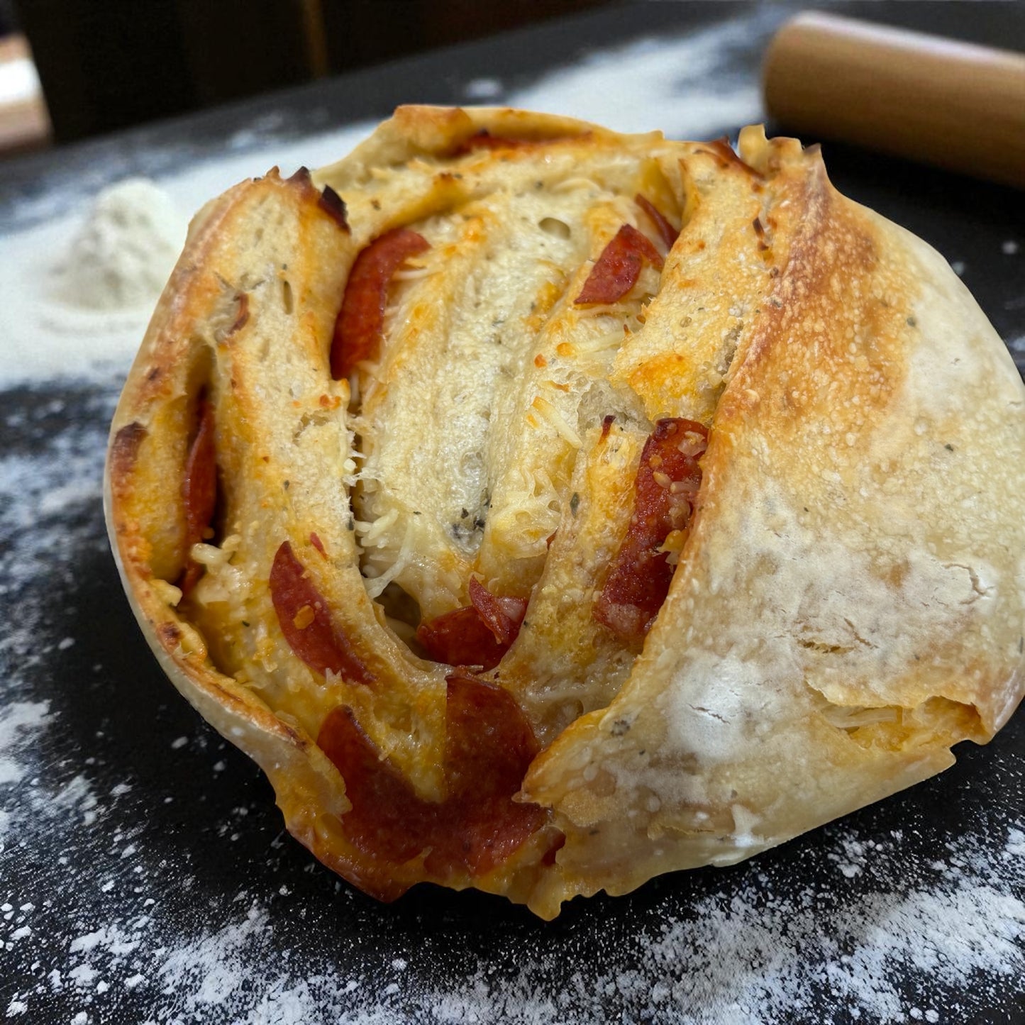 Pepperoni Pizza Roll Sourdough