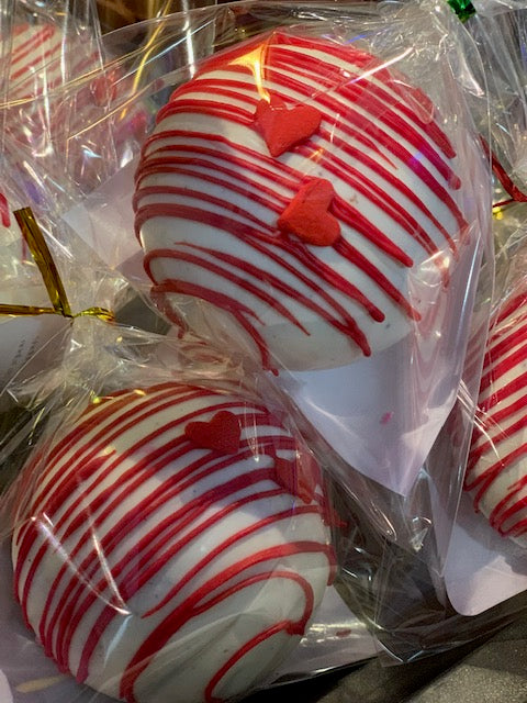 Valentine's Day Cookies and Cream Hot Cocoa Bombs